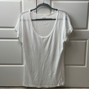 Three Dot white tee medium supima modal